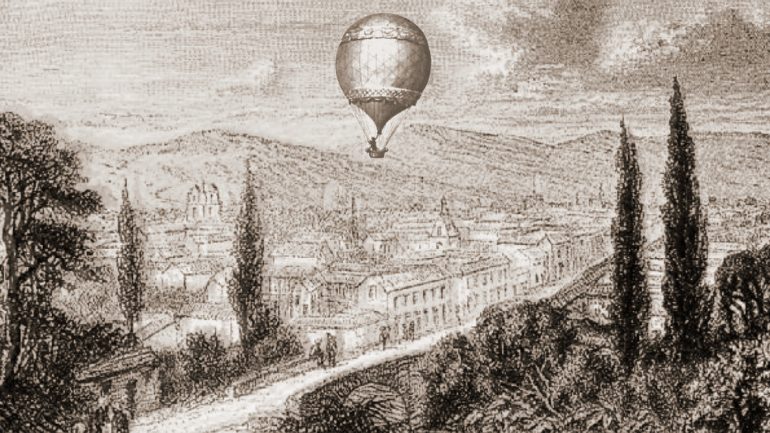 This balloonist escaped from the nineteenth century and floated